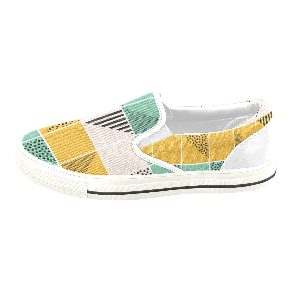 mosaic blossom Slip-on Canvas Shoes for Kid (Model 019)