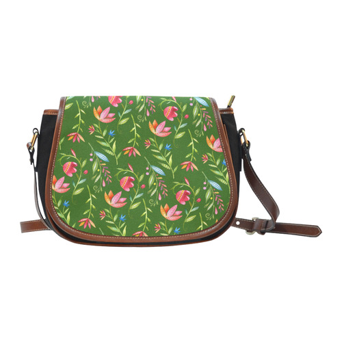 Sunny Garden I Saddle Bag/Small (Model 1649)(Flap Customization)