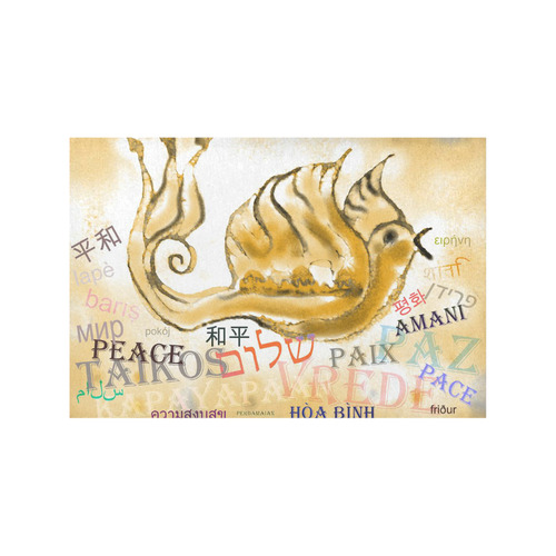 peace-oiseau de Jerusalem-3 Placemat 12’’ x 18’’ (Set of 4)