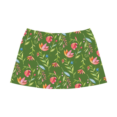 Sunny Garden I Mnemosyne Women's Crepe Skirt (Model D16)