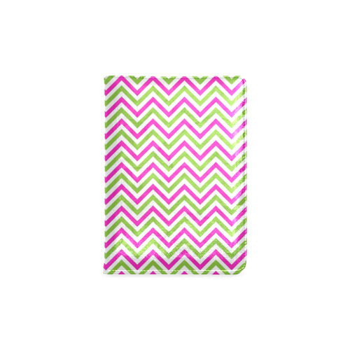 Pink Green White Chevron Custom NoteBook A5