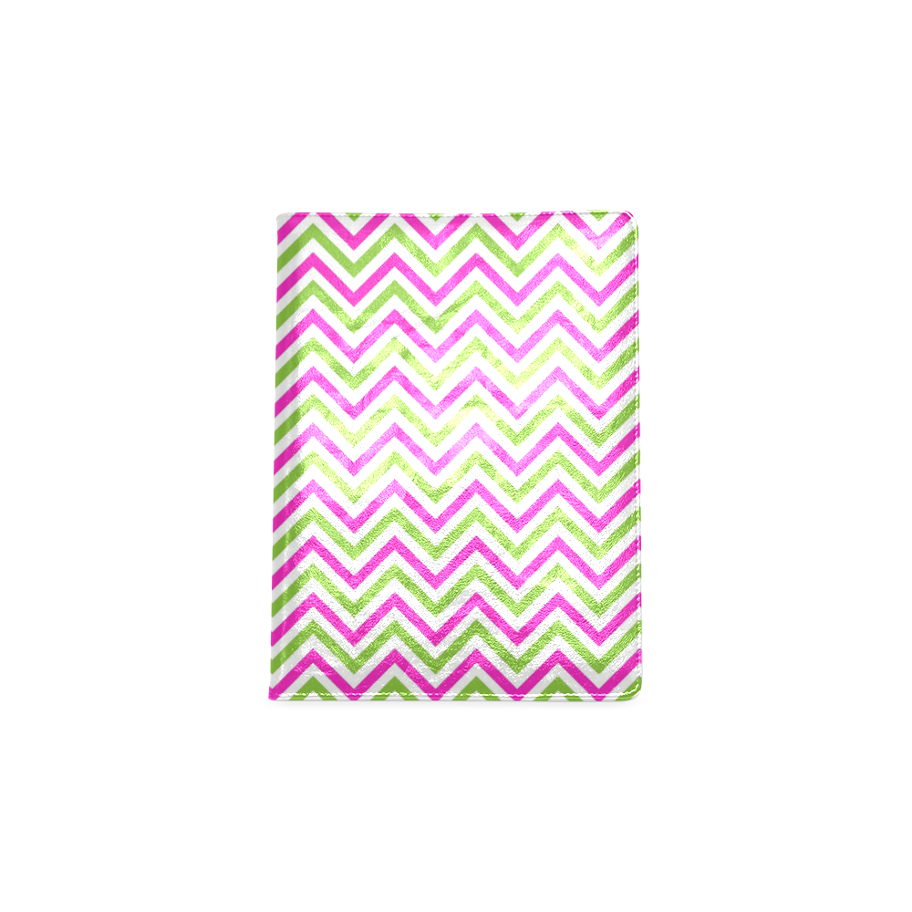 Pink Green White Chevron Custom NoteBook B5