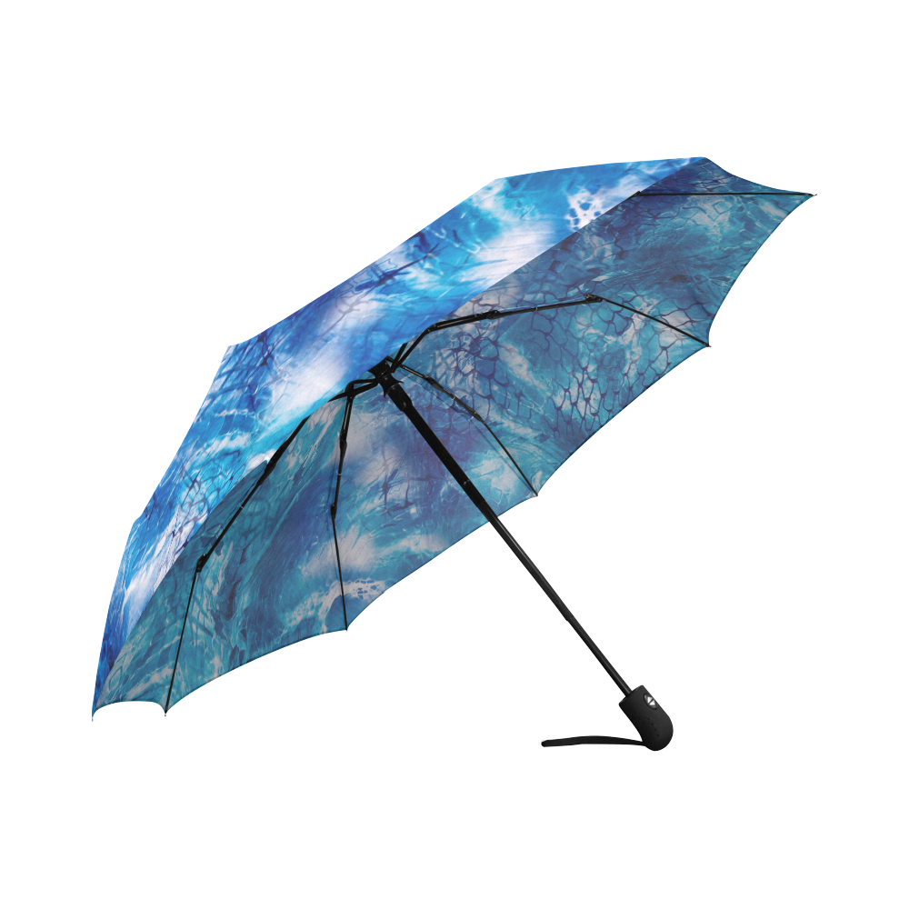 Blue Ocean Net Print Umbrella Auto-Foldable Umbrella (Model U04)