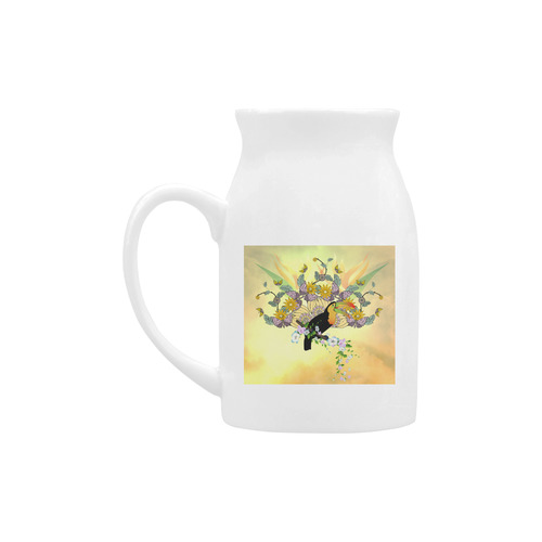 Toucan with flowers Milk Cup (Large) 450ml