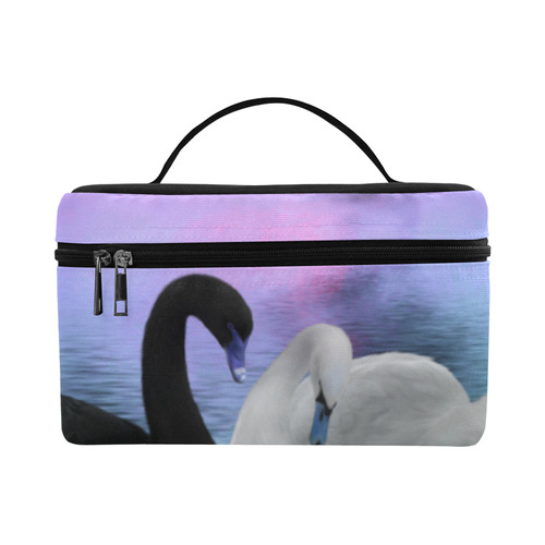 Wonderful black and white swan Cosmetic Bag/Large (Model 1658)