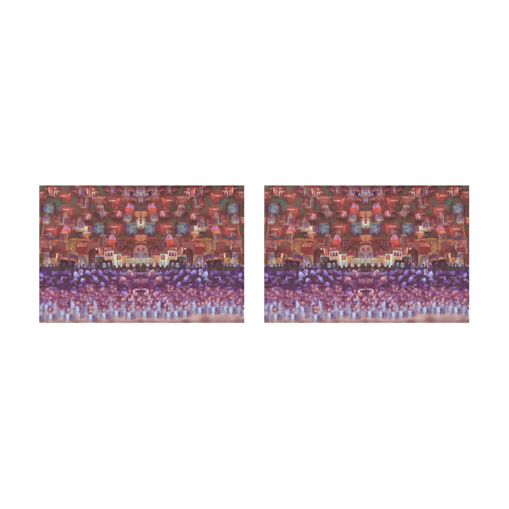 jerusalem  rose50x100 Placemat 12’’ x 18’’ (Set of 2)