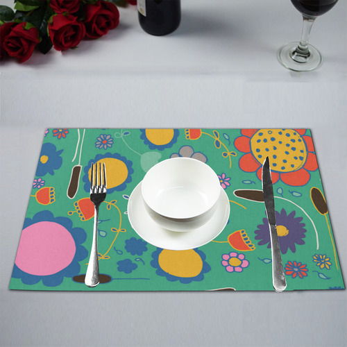 spring flower green Placemat 12’’ x 18’’ (Set of 6)