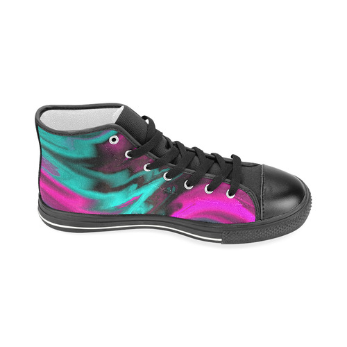 fractal waves A by JamColors Men’s Classic High Top Canvas Shoes (Model 017)