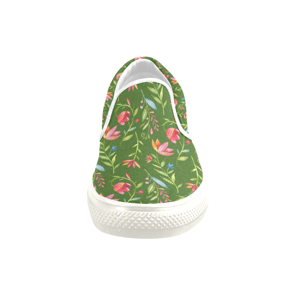 Sunny Garden I Slip-on Canvas Shoes for Kid (Model 019)