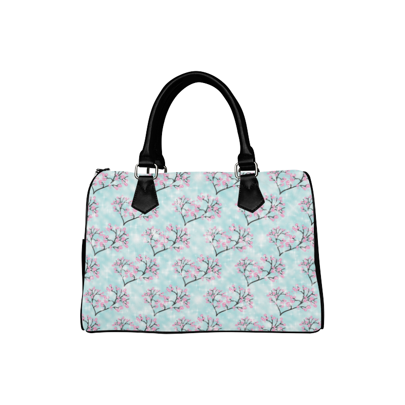 Spring Blossoms Kawaii Print Boston Handbag (Model 1621)