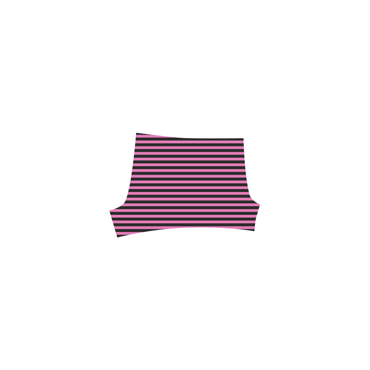 Black and Pink Stripes Briseis Skinny Shorts (Model L04)