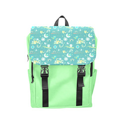 Cute colorful night Owls moons and flowers Casual Shoulders Backpack (Model 1623)