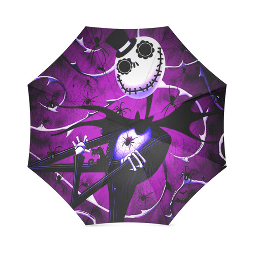 skellington in purple Foldable Umbrella (Model U01)