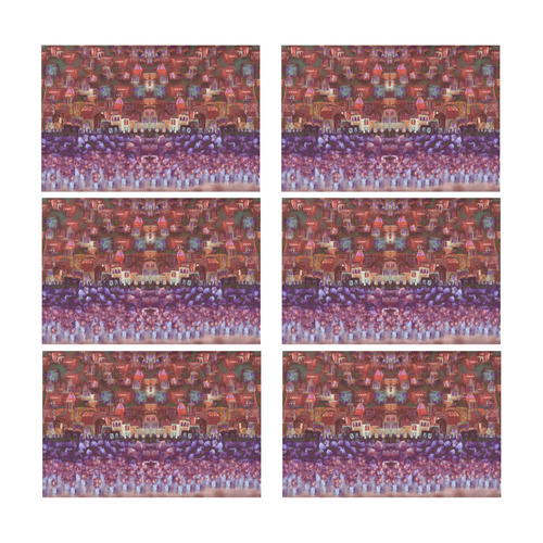 jerusalem  rose50x100 Placemat 12’’ x 18’’ (Set of 6)