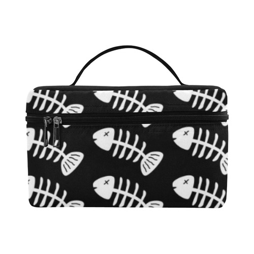 Fish Bones Pattern Lunch Bag/Large (Model 1658)