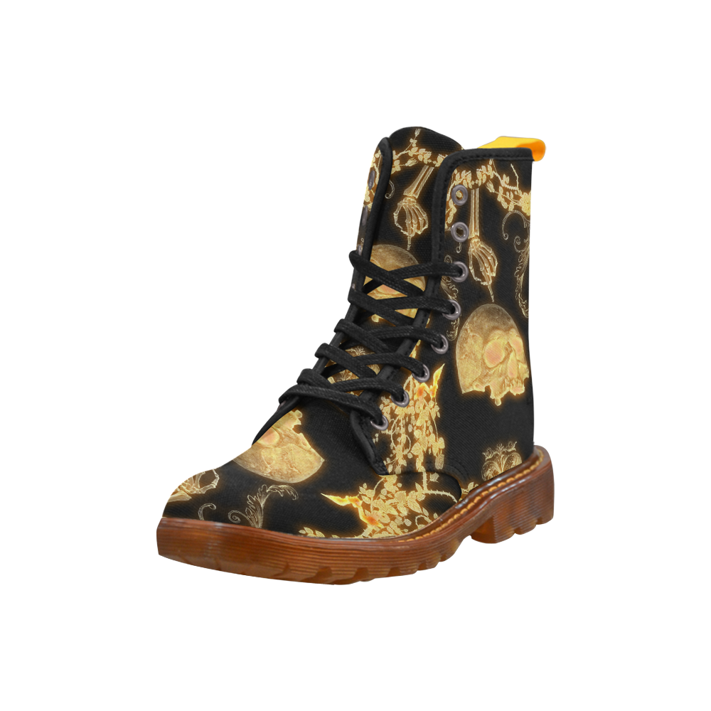 Yellow skull Martin Boots For Women Model 1203H