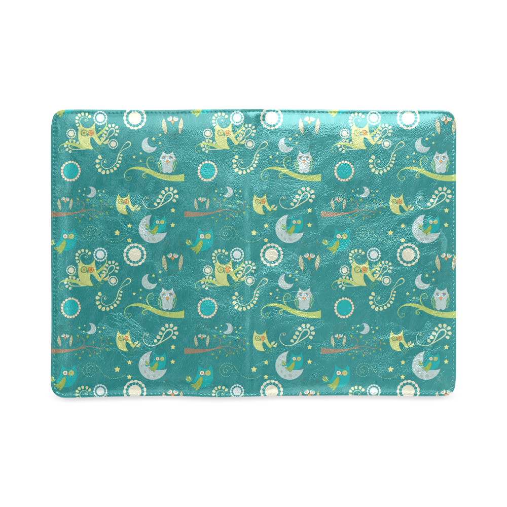 Cute colorful night Owls moons and flowers Custom NoteBook A5