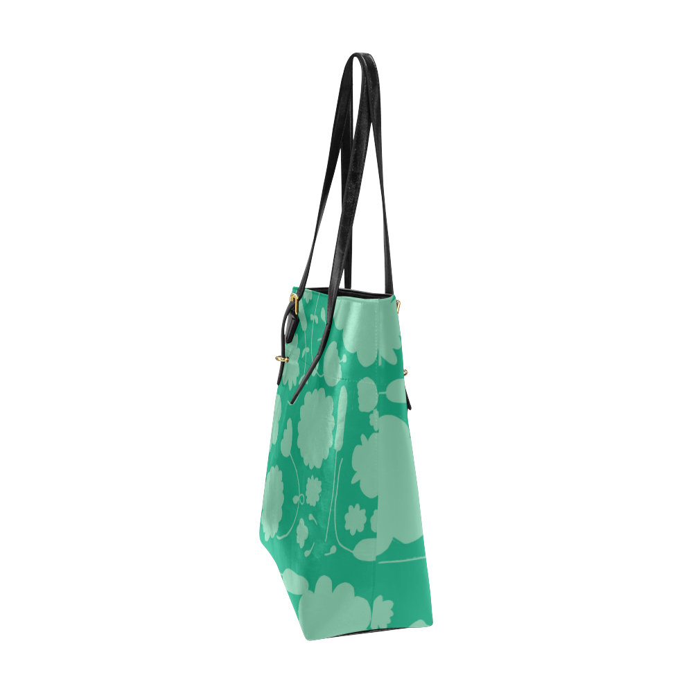 spring flower green Euramerican Tote Bag/Small (Model 1655)