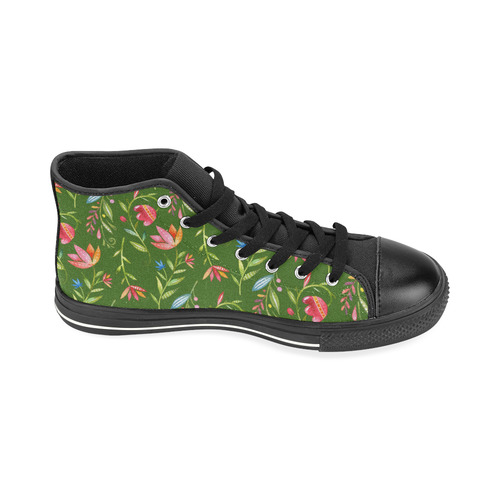 Sunny Garden I High Top Canvas Women's Shoes/Large Size (Model 017)