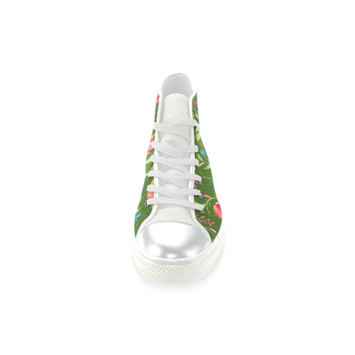 Sunny Garden I High Top Canvas Shoes for Kid (Model 017)