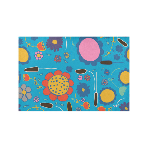 spring flower blue Placemat 12’’ x 18’’ (Set of 6)