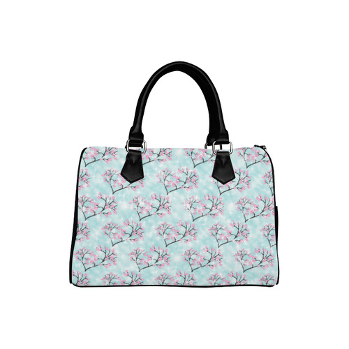 Spring Blossoms Kawaii Print Boston Handbag (Model 1621)