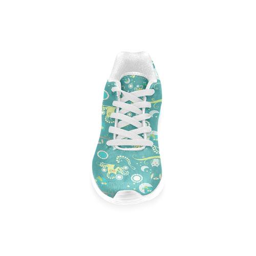 Cute colorful night Owls moons and flowers Women’s Running Shoes (Model 020)
