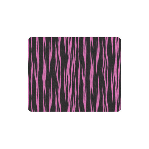 A Trendy Black Pink Big Cat Fur Texture Rectangle Mousepad