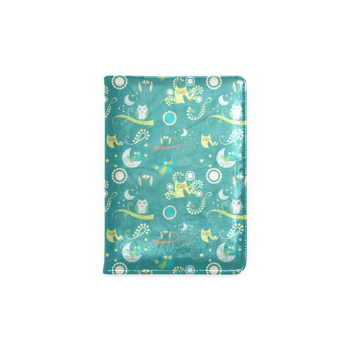 Cute colorful night Owls moons and flowers Custom NoteBook A5