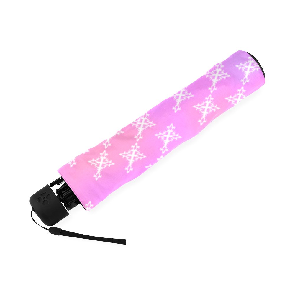 Pastel Goth Pink Crosses pattern Art Foldable Umbrella (Model U01)