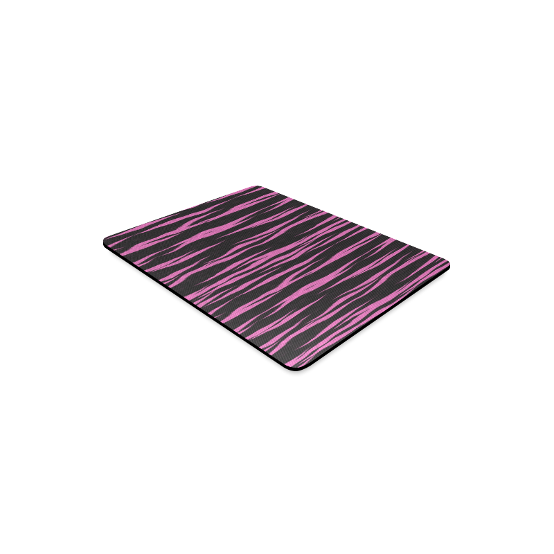 A Trendy Black Pink Big Cat Fur Texture Rectangle Mousepad