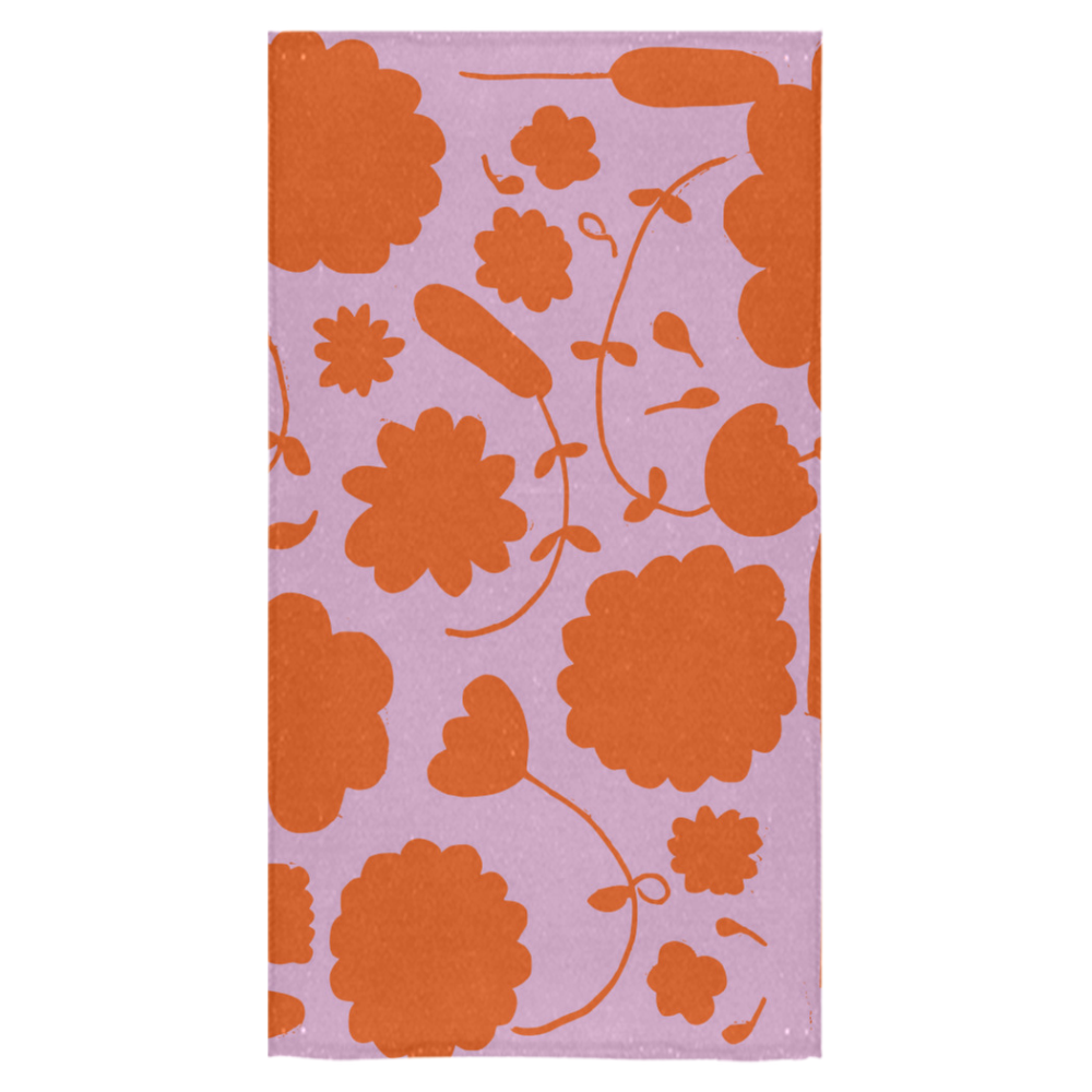 spring flower orange Bath Towel 30"x56"