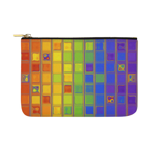 square rainbow Carry-All Pouch 12.5''x8.5''