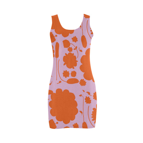 spring flower orange Medea Vest Dress (Model D06)