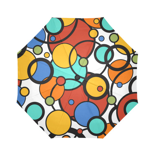Pop Art Dot Colorful Art Print Umbrella by Juleez Auto-Foldable Umbrella (Model U04)