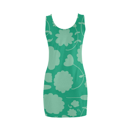 spring flower green Medea Vest Dress (Model D06)
