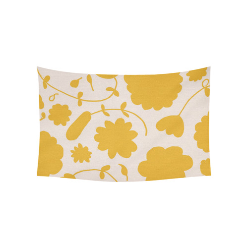spring flower yellow Cotton Linen Wall Tapestry 60"x 40"