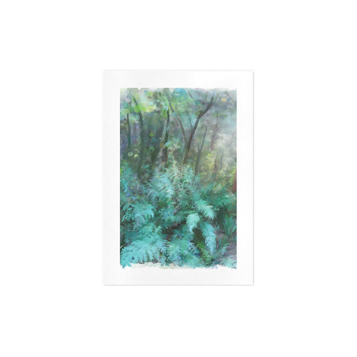 Bush, original watercolor painting, , landscape Art Print 7‘’x10‘’