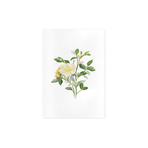 Yellow Rose, floral watercolor Art Print 7‘’x10‘’