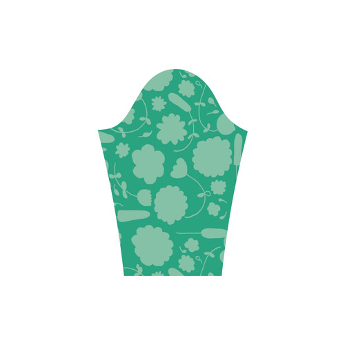 spring flower green Round Collar Dress (D22)