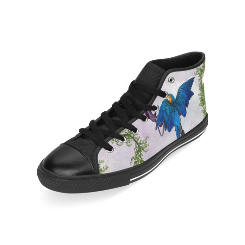 Awesome parrot Men’s Classic High Top Canvas Shoes /Large Size (Model 017)