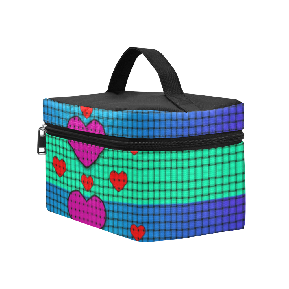 hearts and rainbows Lunch Bag/Large (Model 1658)