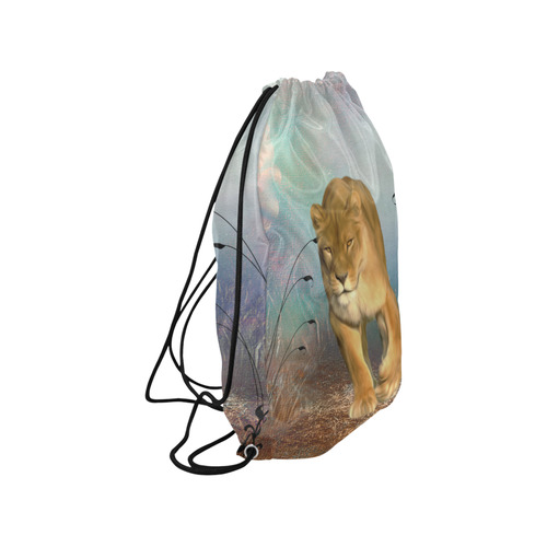 Wonderful lioness Medium Drawstring Bag Model 1604 (Twin Sides) 13.8"(W) * 18.1"(H)