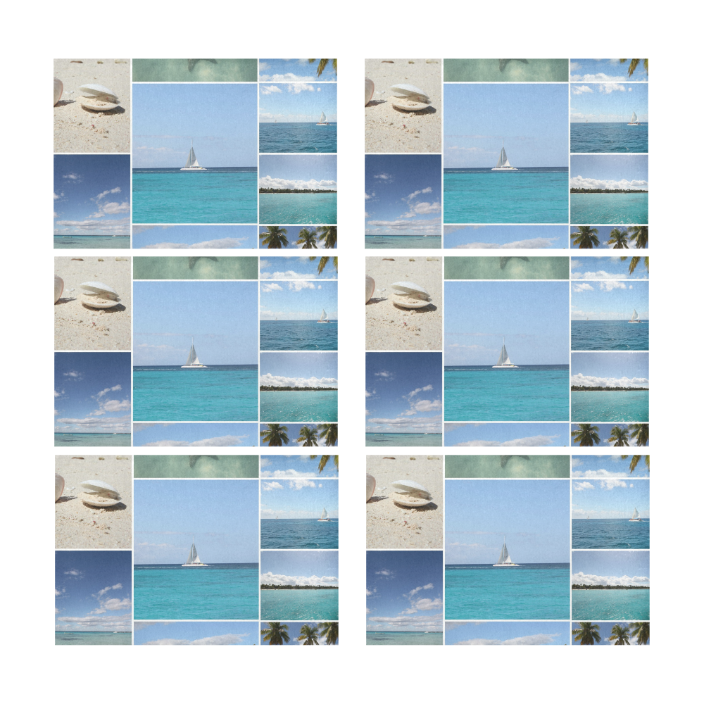 Isla Saona Caribbean Photo Collage Placemat 12’’ x 18’’ (Set of 6)
