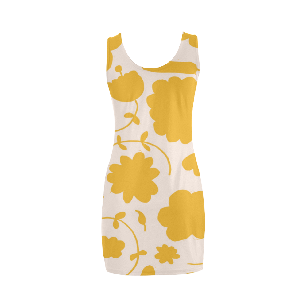spring flower yellow Medea Vest Dress (Model D06)
