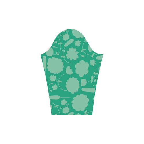 spring flower green Round Collar Dress (D22)