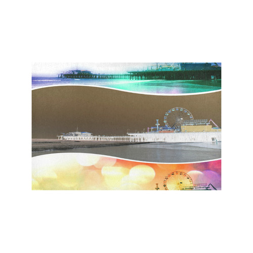 Santa Monica Pier Tricolor Placemat 12’’ x 18’’ (Set of 6)