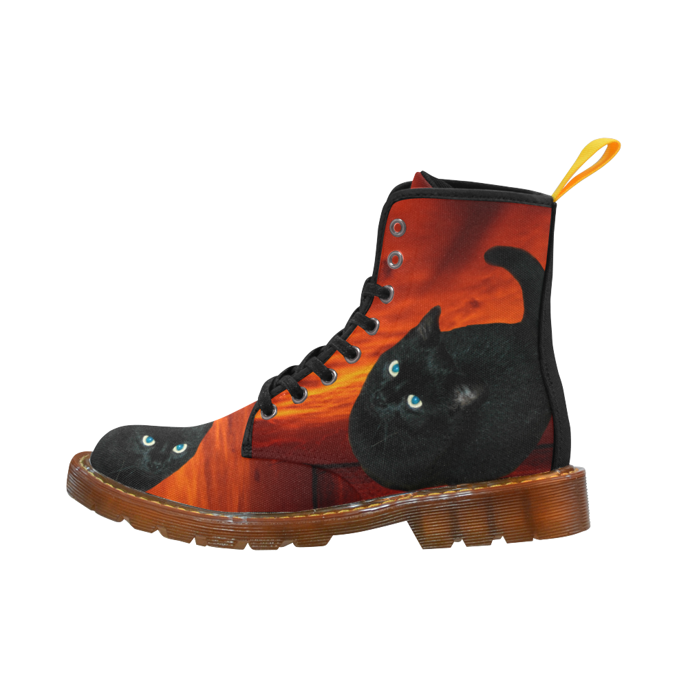 Cat and Red Sky Martin Boots For Women Model 1203H