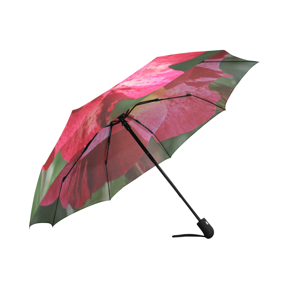 Pink Rose Auto-Foldable Umbrella (Model U04)