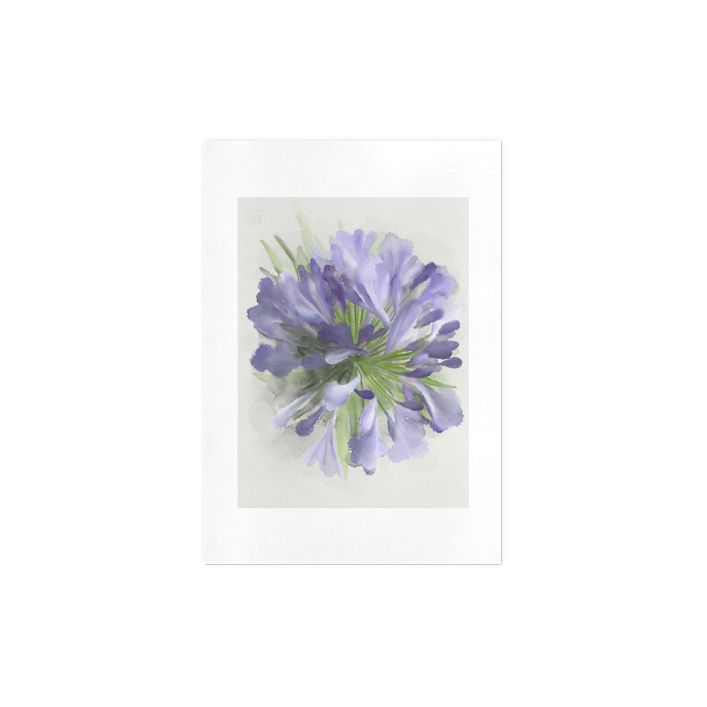 Delicate floral watercolor Purple Flower Art Print 7‘’x10‘’
